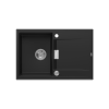 Quadron OWEN 111 GraniteQ zlewozmywak z syfonem Push 2 Open 1-komorowy z/o (760x500x215; kom. 330x430) pure carbon / elementy stalowe HQO7650U7BS
